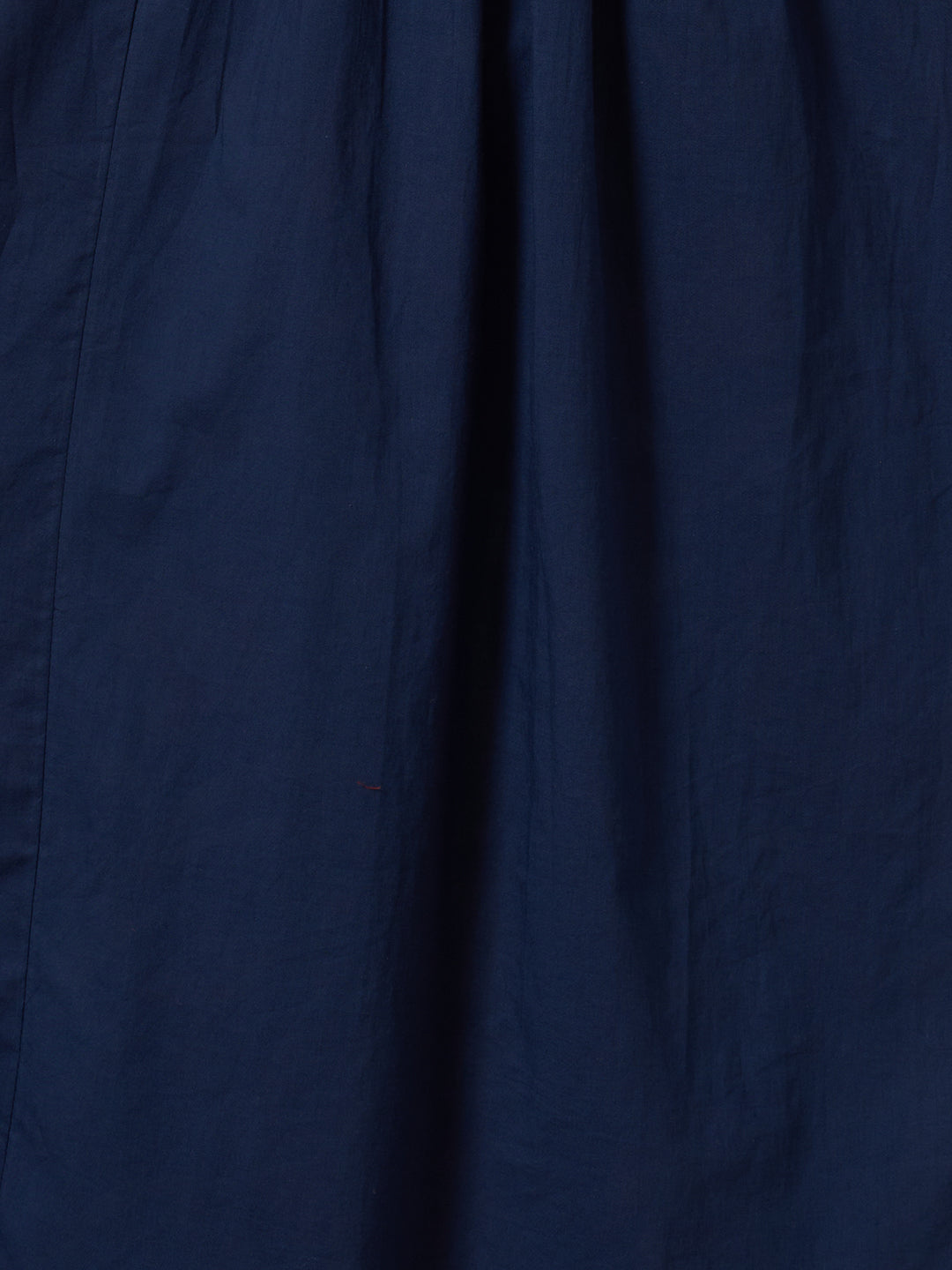 Solid Kalamkari Printed A-Line Kurta with Pant and Dupatta - Navy Blue