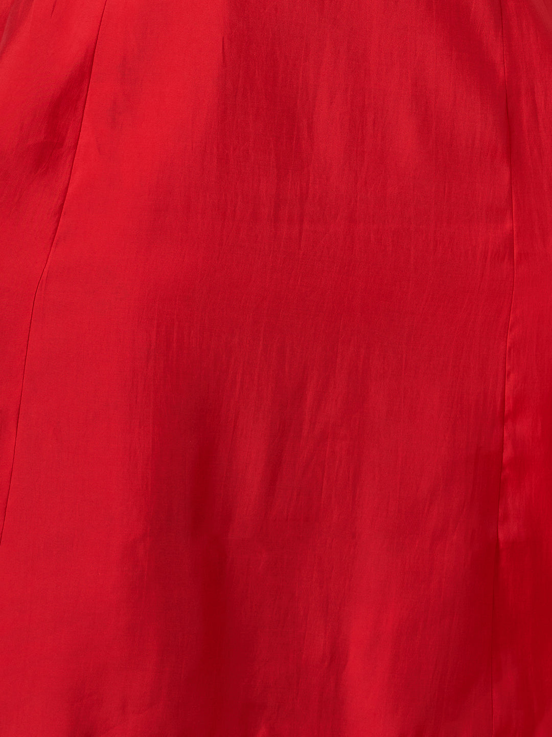 Ethnic Foil Printed A-Line Paneled Kurta with Pant & Dupatta - Red