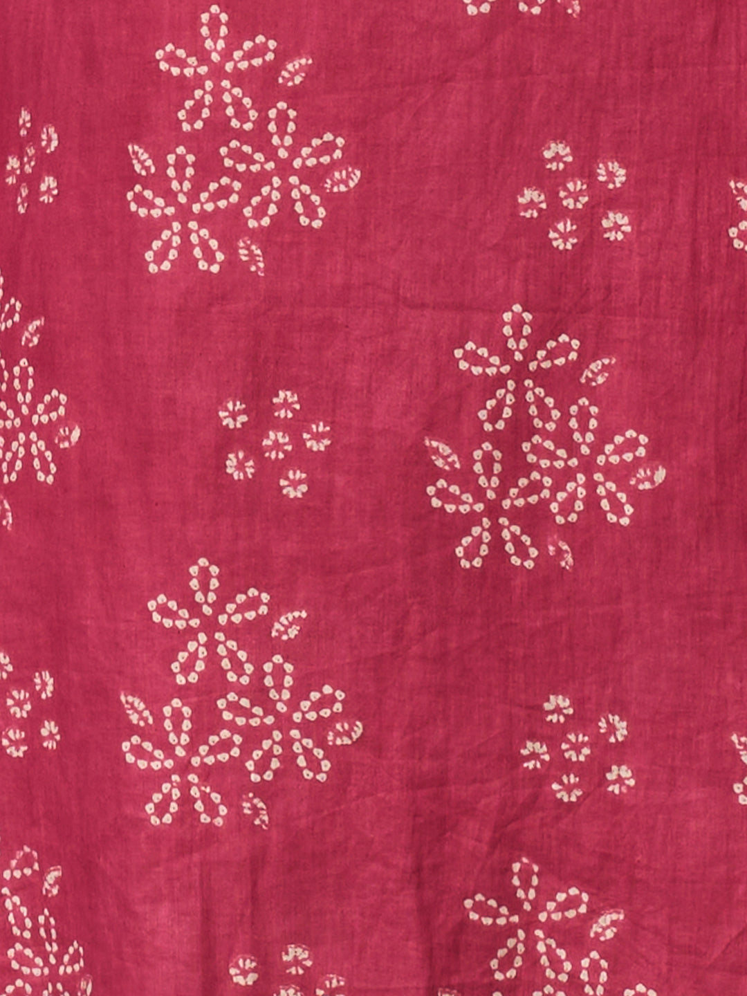 Bandhani Printed Gota Patti Work A-Line Kurta with Pant and Dupatta - Red