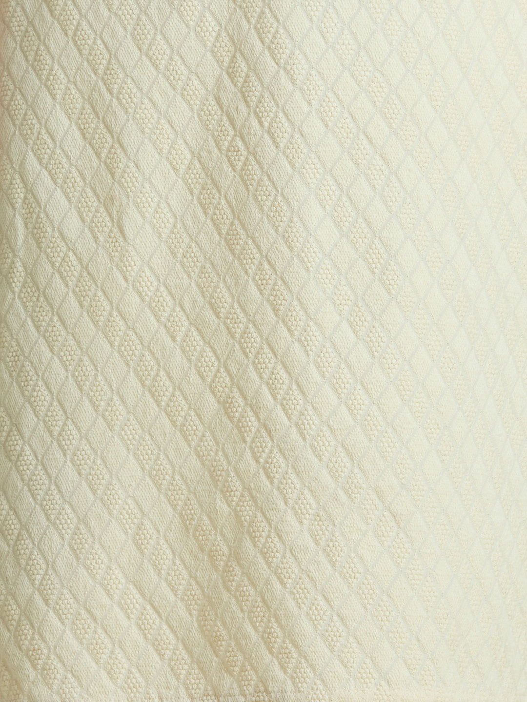 Solid Ethnic Embodied Straight Fit Kurta with Palazzo - Off White