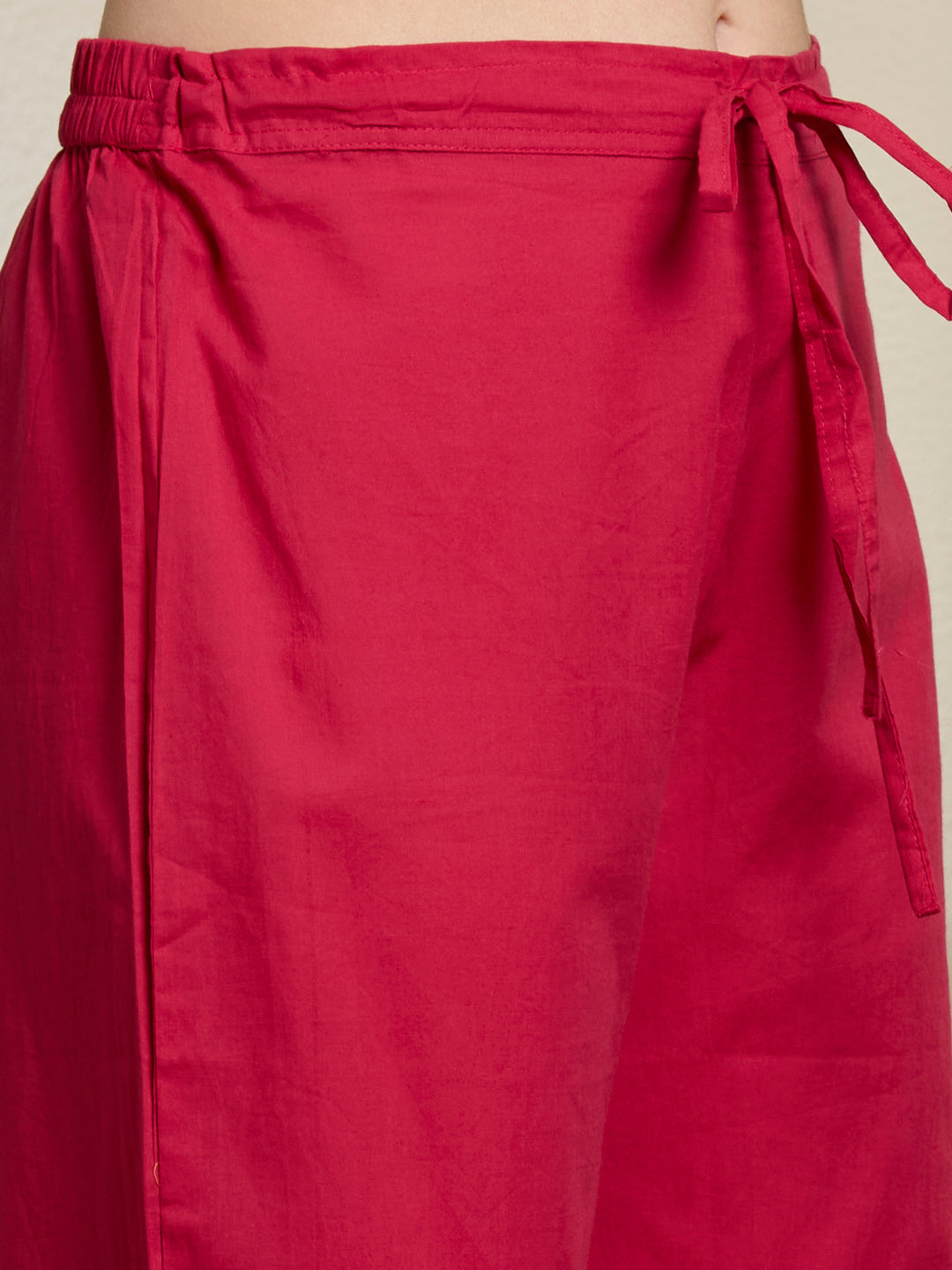 Abstract Floral Printed A-Line Pleated Kurta with Pant - Rani
