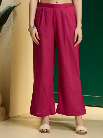 Floral Printed A-Line Kurta with Palazzo & Dupatta - Rani