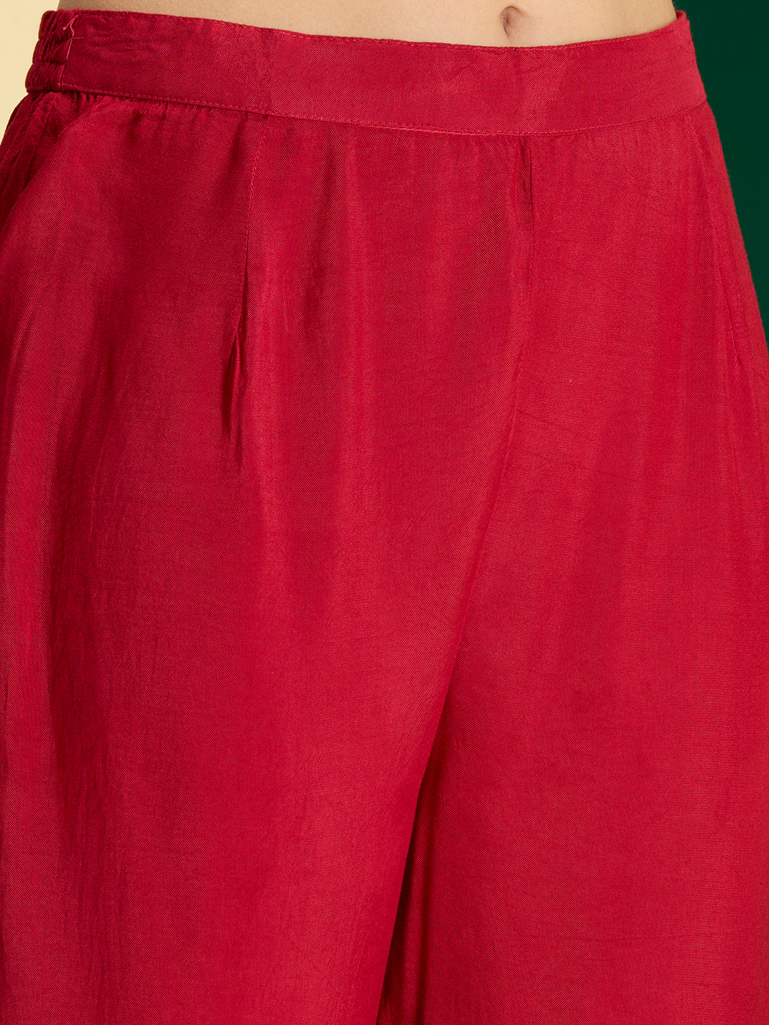 Solid Paisley Embroidered Anarkali with Pant & Dupatta - Rani