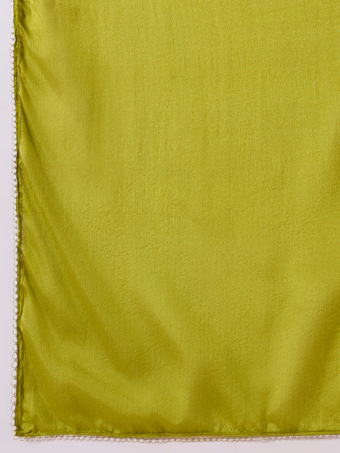 Solid Ethnic Embroidered Kurta with Flared Palazzo & Dupatta - Lime Green