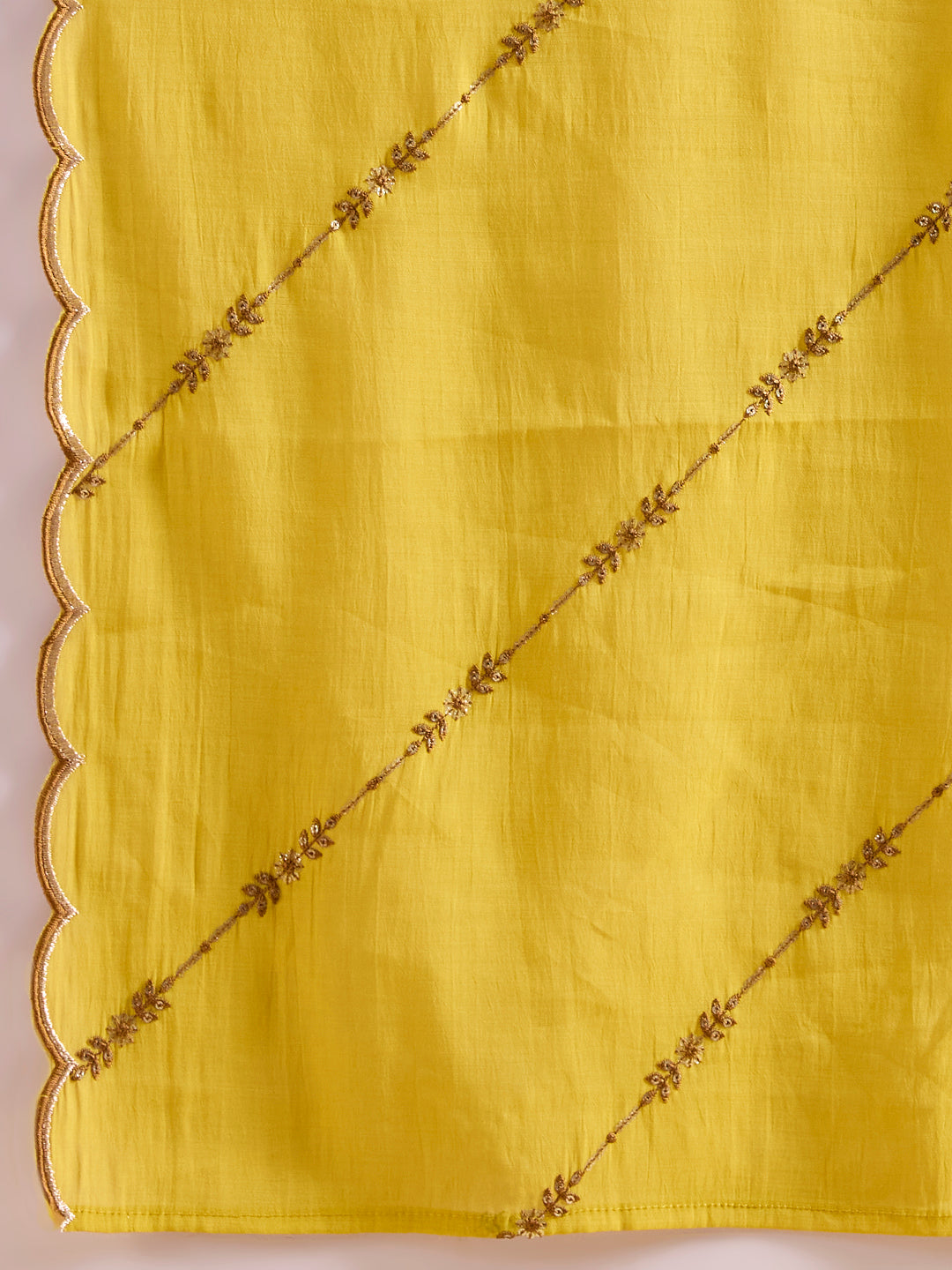 Festive Zari Embroidered Anarkali & Kurta with Pant and Dupatta - Yellow