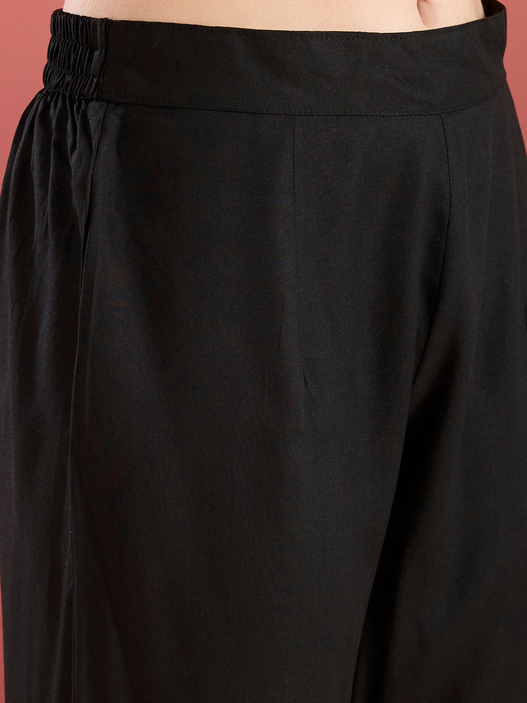 Festive Floral Printed Anarkali With Pant & Dupatta - Black