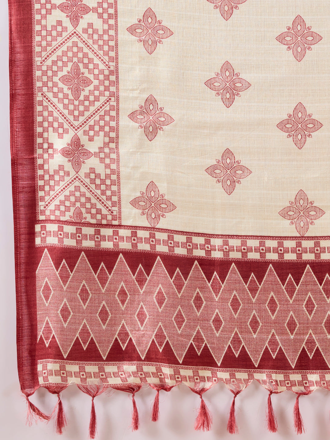 Floral Embroidered A-Line Pleated Kurta with Palazzo & Dupatta - Maroon