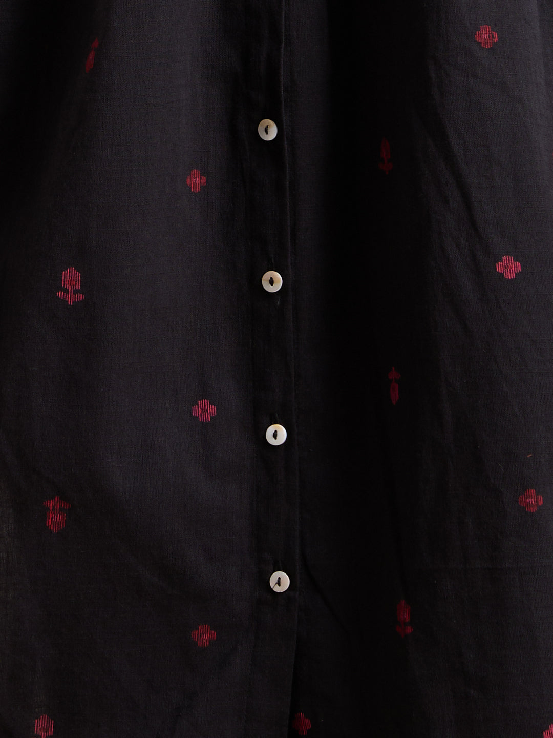 Solid Floral Embroidered A-Line Pleated Kurta with Palazzo & Dupatta - Black