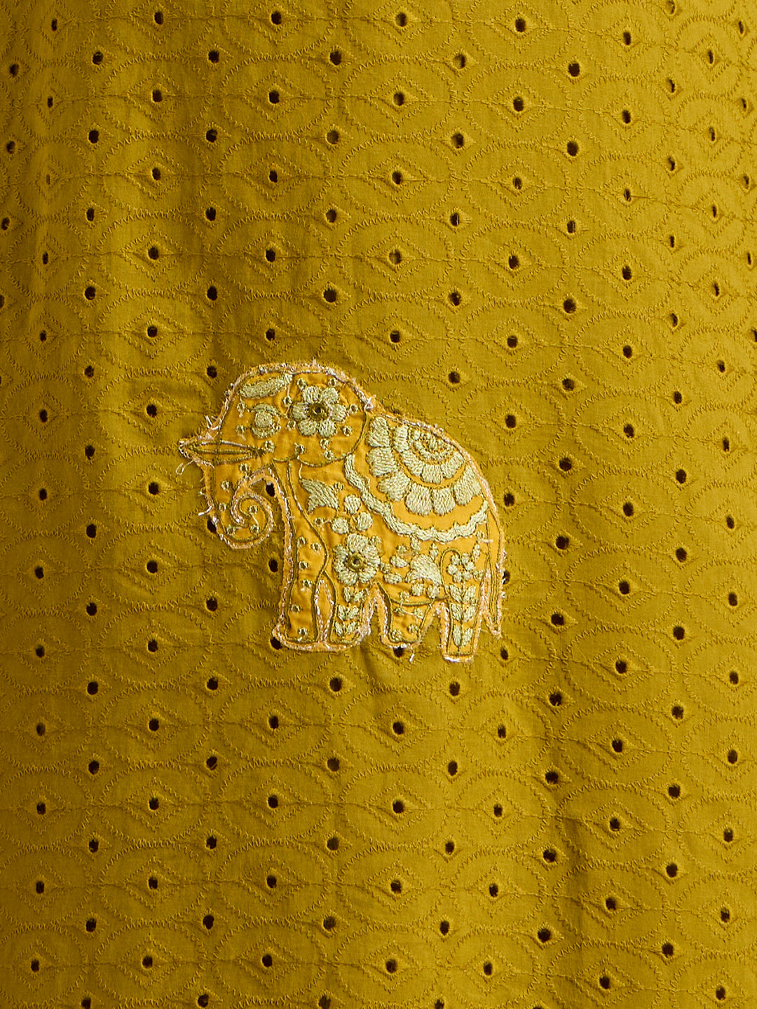 Solid Elephant Work Embroidered Straight Kurta with Palazzo & Dupatta - Green