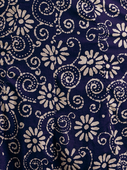 Ethnic Printed Anarkali Flared Kurta with Pant & Dupatta - Purple