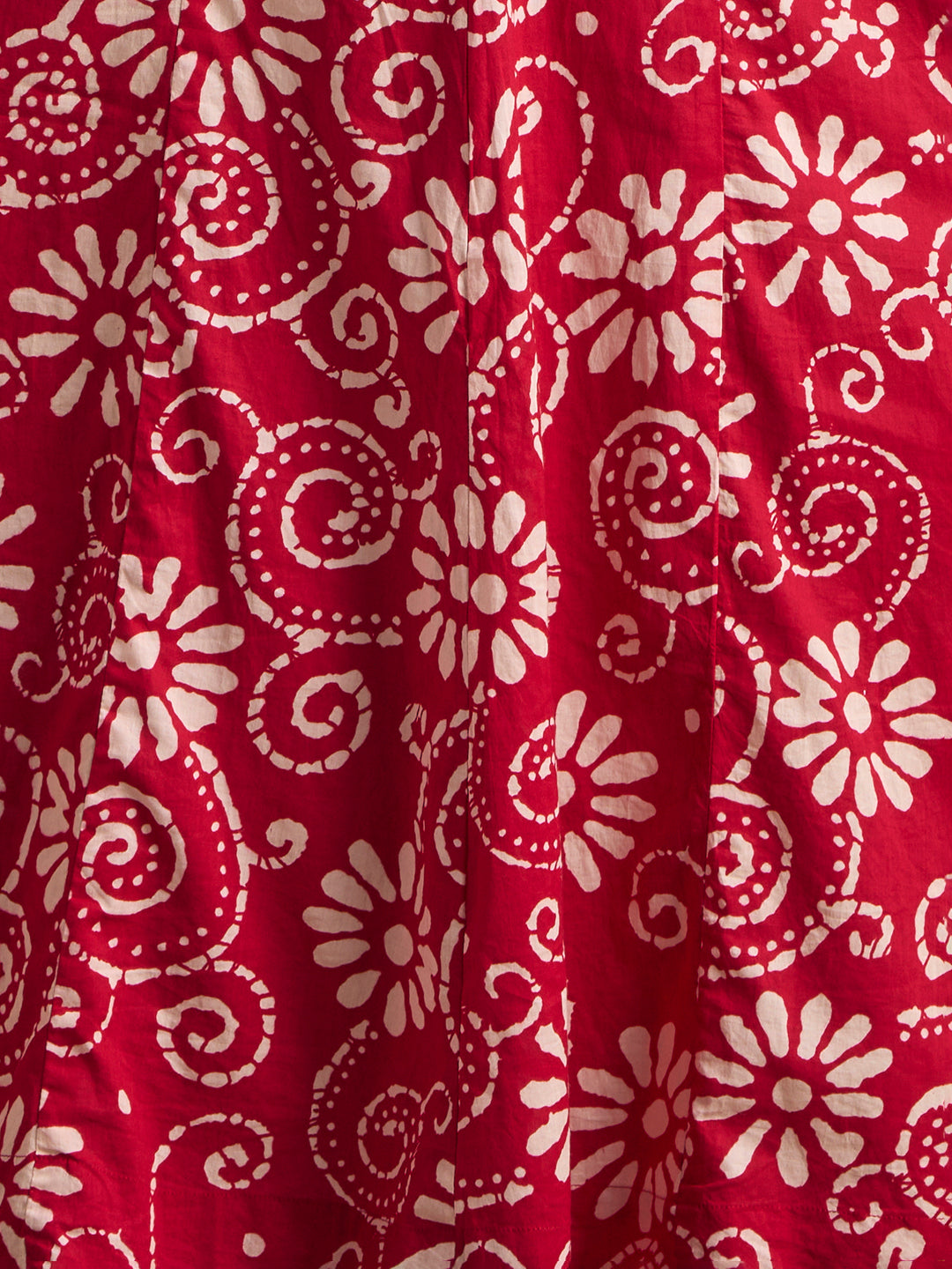 Ethnic Printed Embroidered Anarkali Kurta with Palazzo and Dupatta - Red