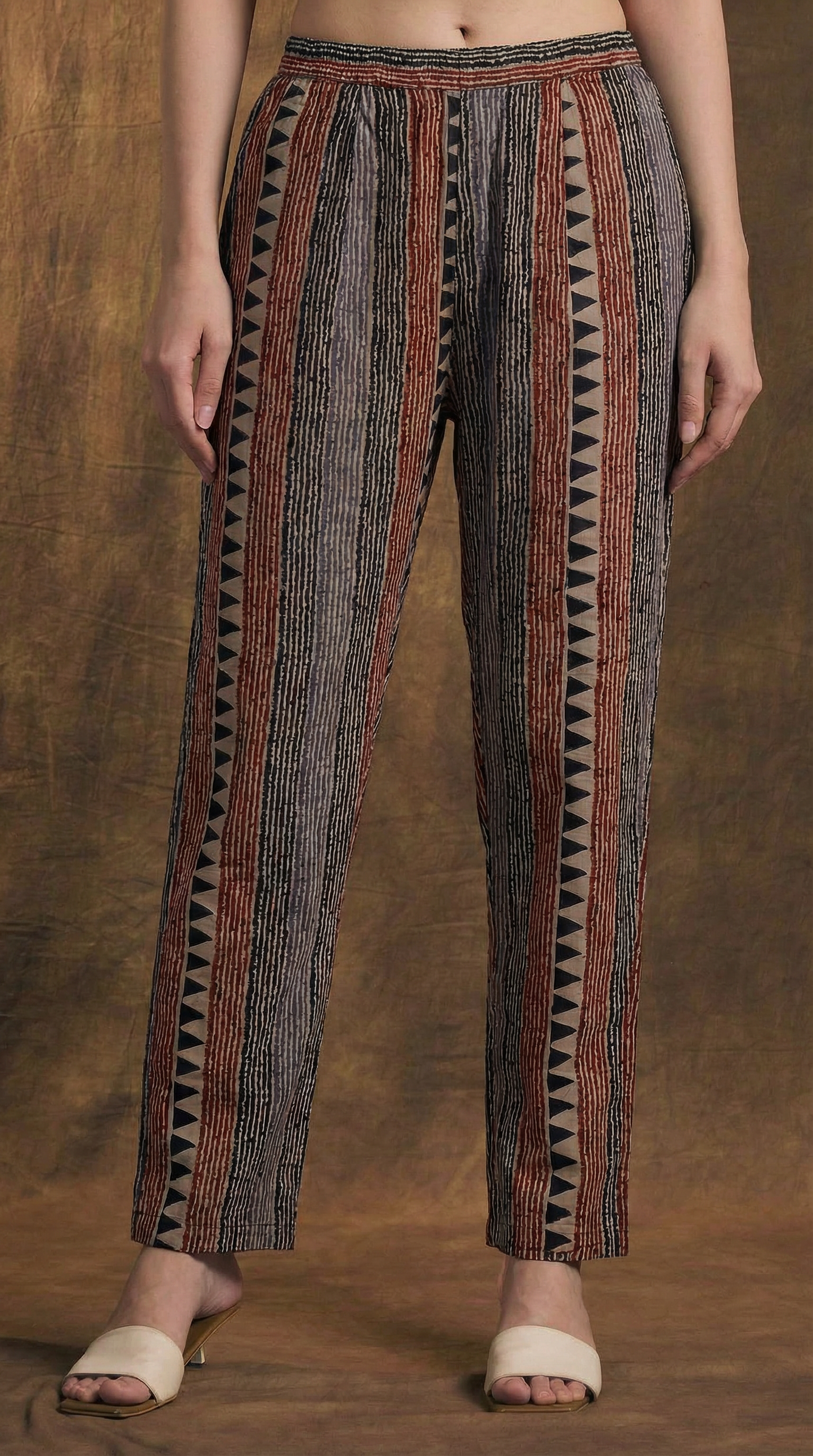 Solid Ethnic Straight Fit Kurta with Printed Pant & Cotton Dupatta - Black