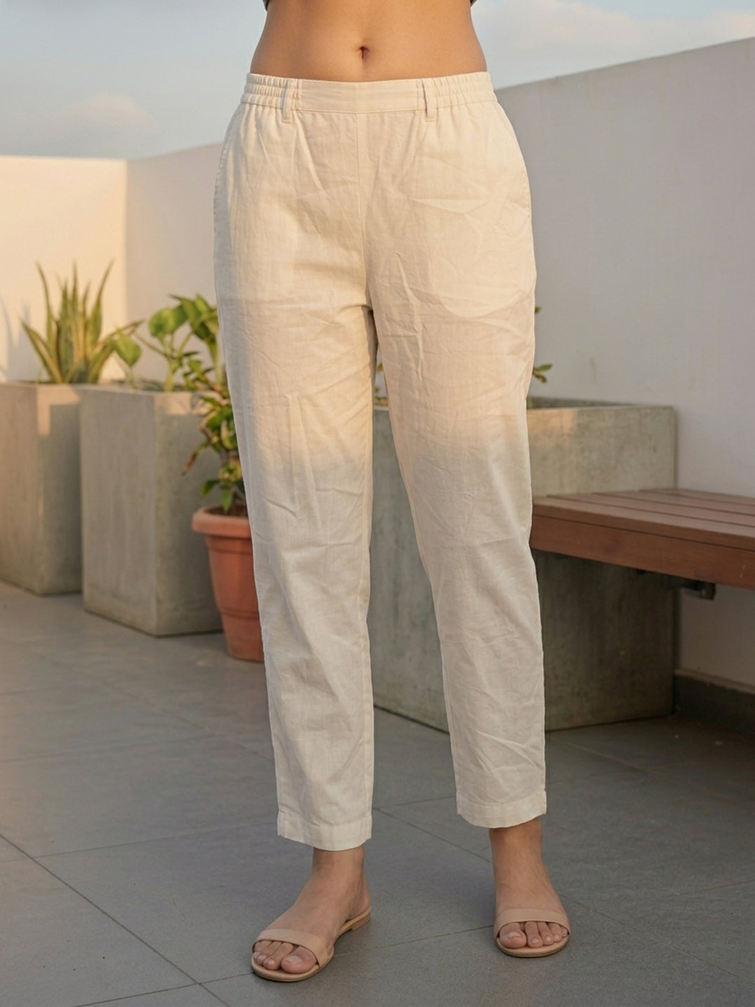 Floral Printed Embroidered Straight Kurta with Pant and Dupatta - Off White