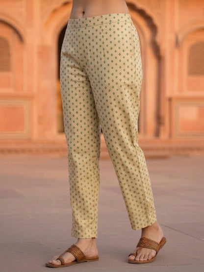 Floral Printed Embroidered Straight Kurta with Pant & Dupatta - Turquoise Blue