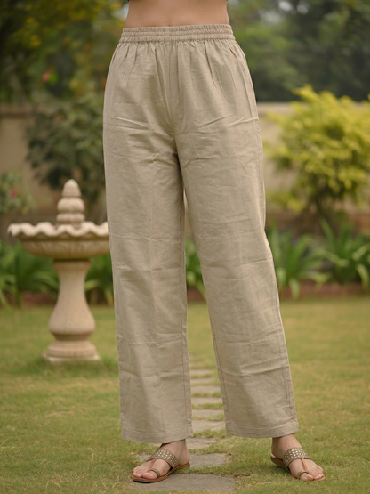 Ajrakh Print Appliqué Halter Neck A-Line Kurta with Pant & Printed Jacket - Beige