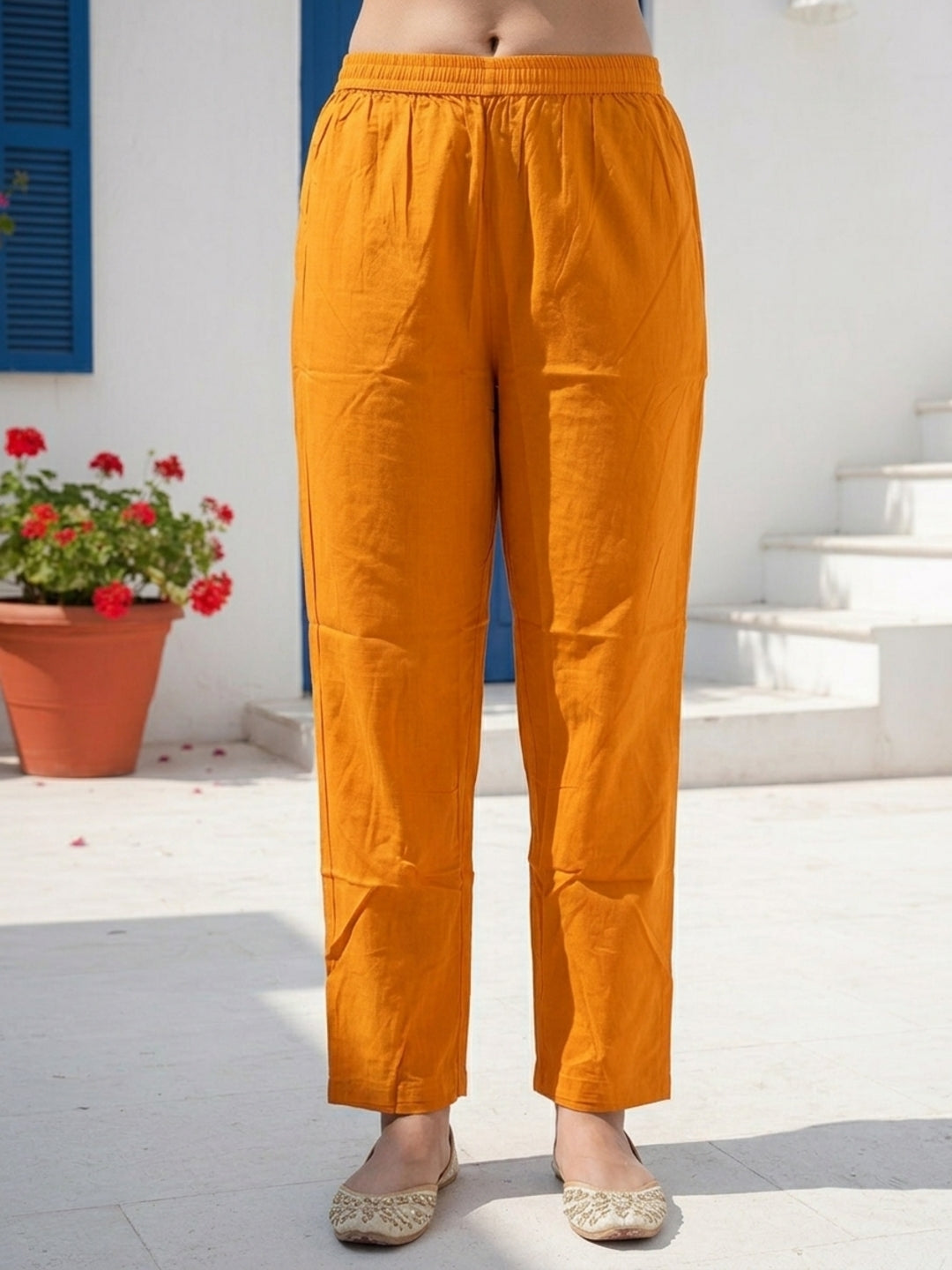 Leheriya Printed & Embroidered Straight Kurta with Pant & Dupatta - Mustard Yellow