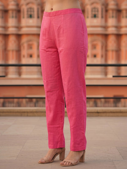 Hand Embroidered & Floral Printed Straight Kurta with Pant & Dupatta - White