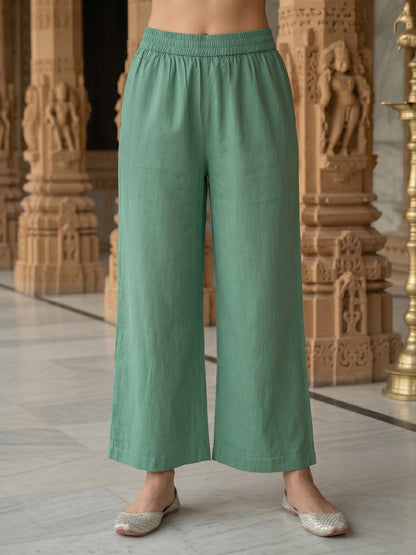 Mint Green Embroidered Kurta Set with Straight Pants & Dupatta