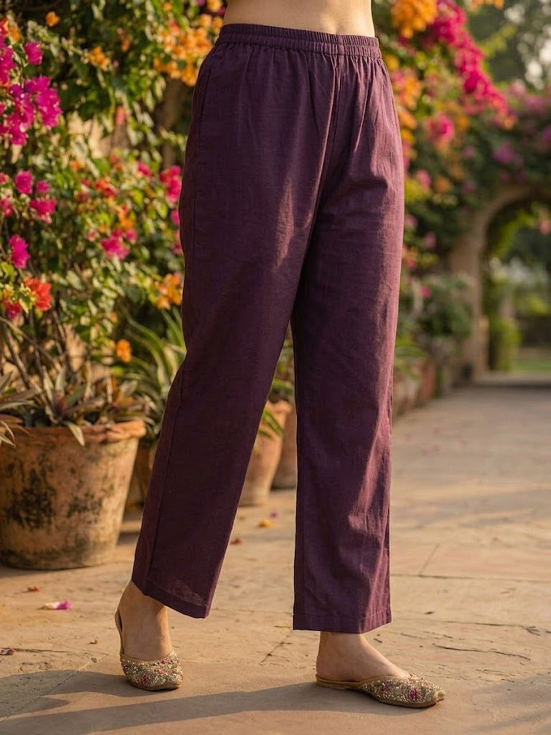 Bandhani Print Mirror Embroidered Straight Kurta with Pyjama & Dupatta - Purple