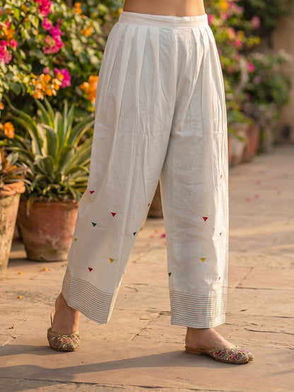 Floral Printed A-Line Fitted Kurta with Salwar - Burgundy