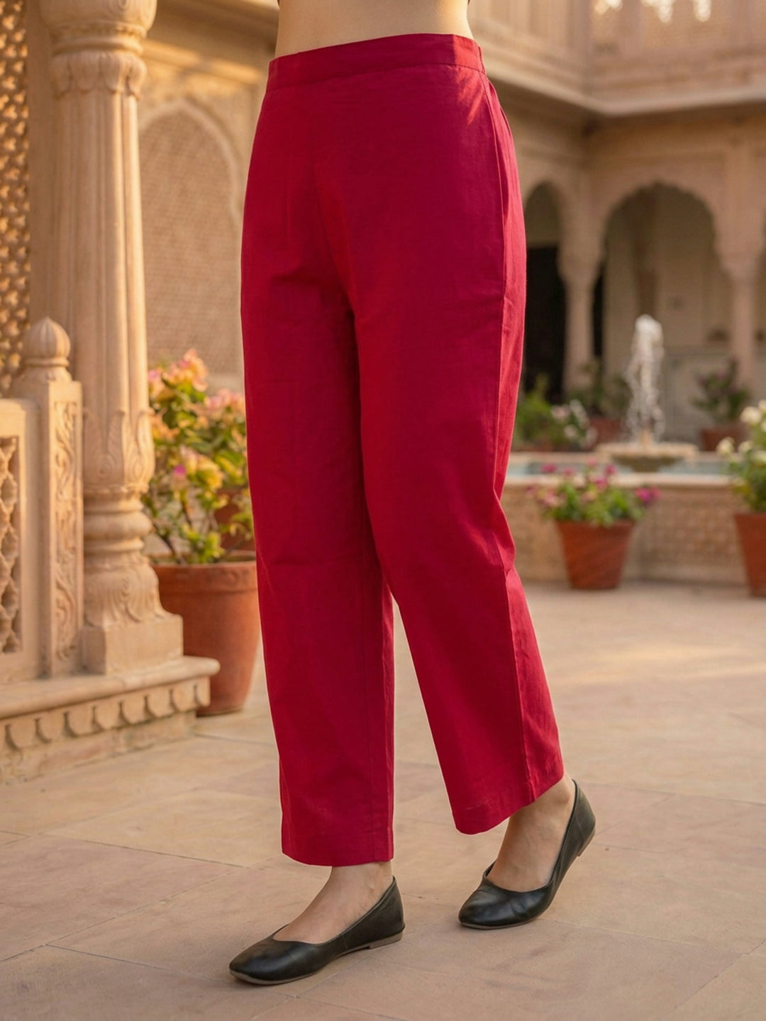 Fuchsia Bandhani Print Cotton Straight Kurta Set with Zari Embroidery, Pink Pant & Printed Dupatta
