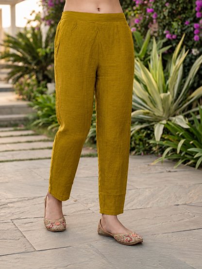 Olive Green Floral Printed Kurta Set with Shantoon Pant & Printed Dupatta