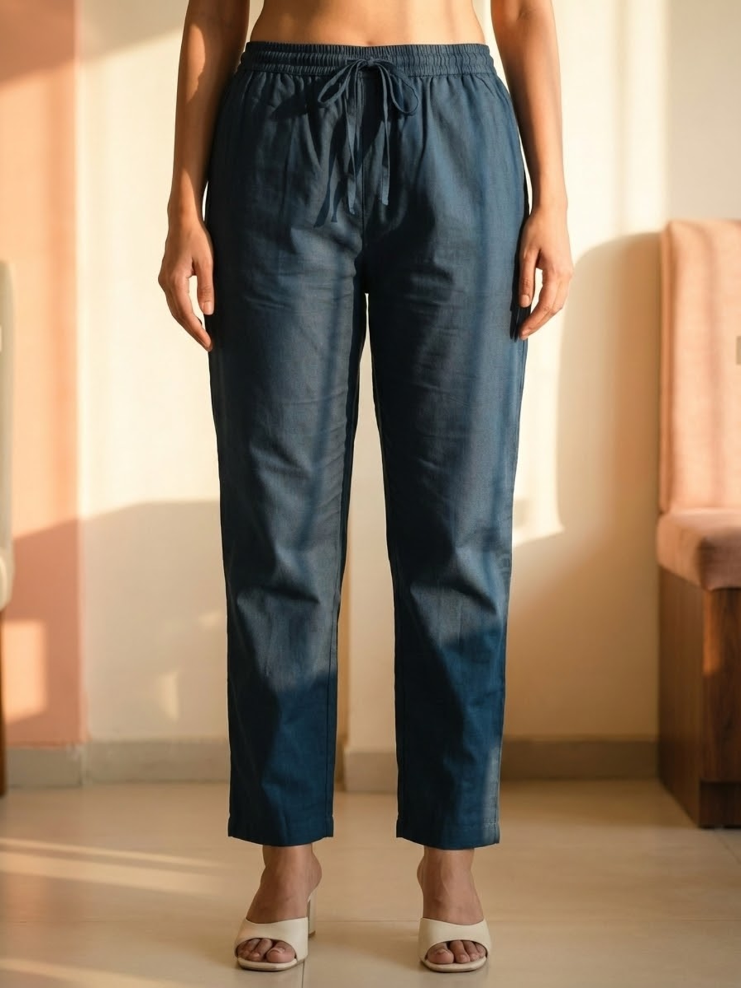 Abstract Printed Embroidered Straight Kurta with Pant and Dupatta- Multi