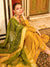 Solid Zari, Stone & Cutdana Embroidered Anarkali Dress with Zari Jacquard Dupatta - Mustard