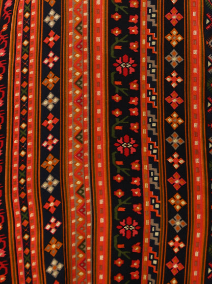 Ethnic Mix Printed & Mirror Embroidered Straight Kurta - Multi