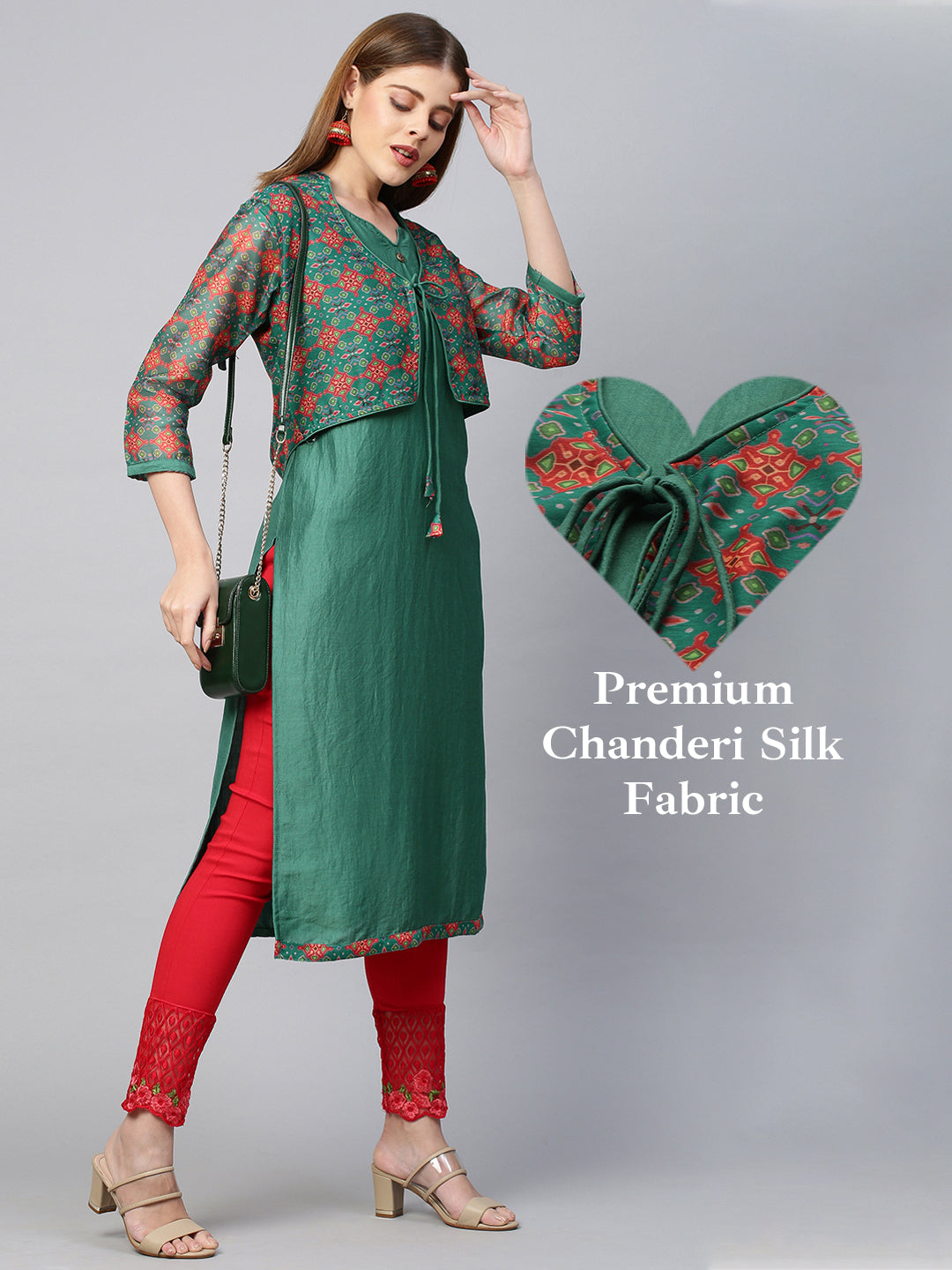 Buy Green Kurta Suit Sets for Women by Prebloom Online