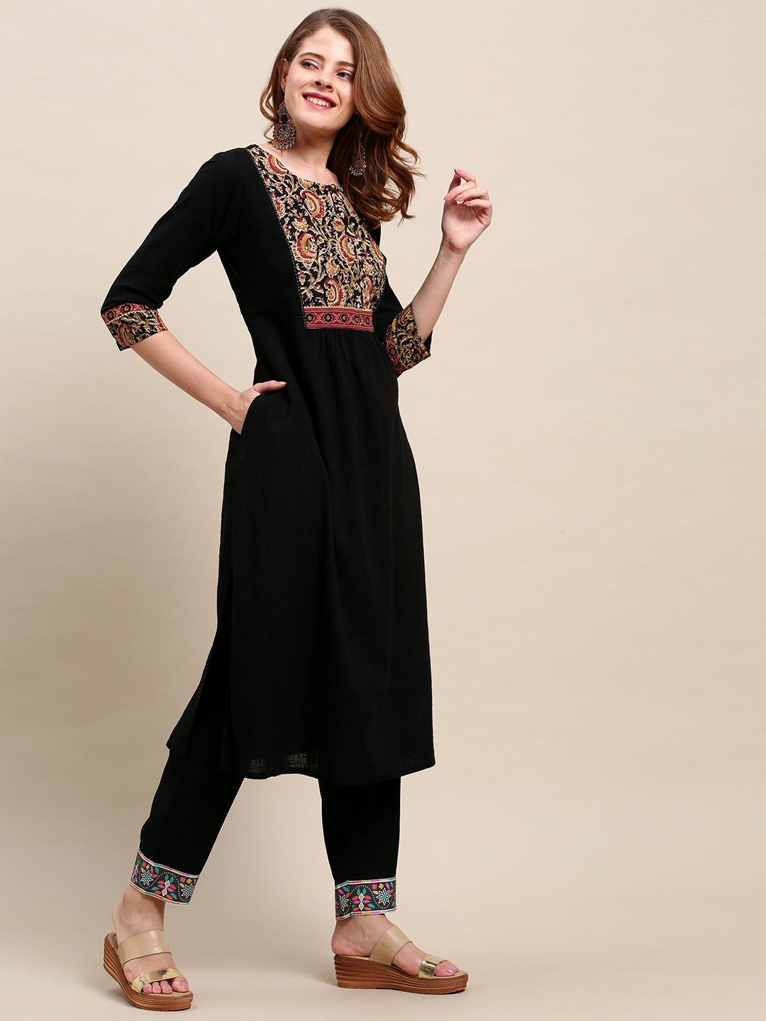 Solid clearance flared kurta