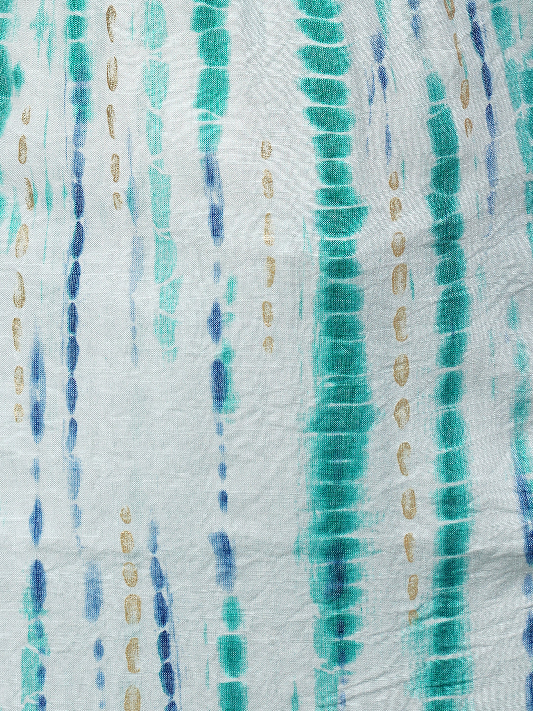 Ethnic Tie-Dye Printed Straight Fit Kurta - Light Aqua Blue