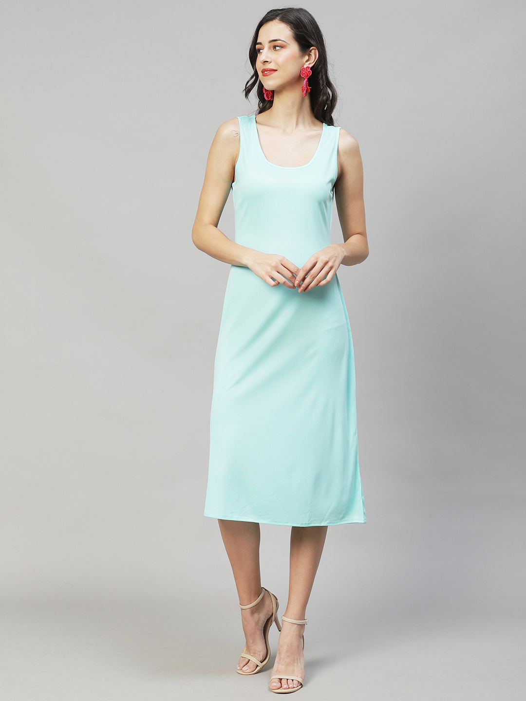 Floral Printed A-Line Midi Dress - Multi