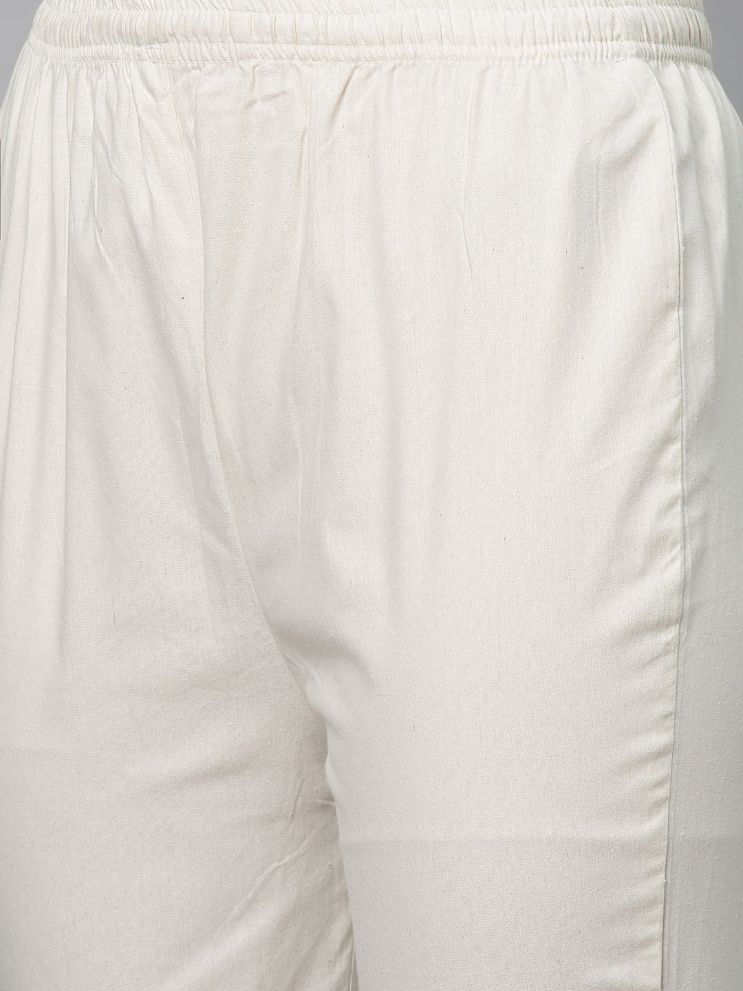 Ethnic Embroidered Straight Fit Kurta with Pants - Yellow