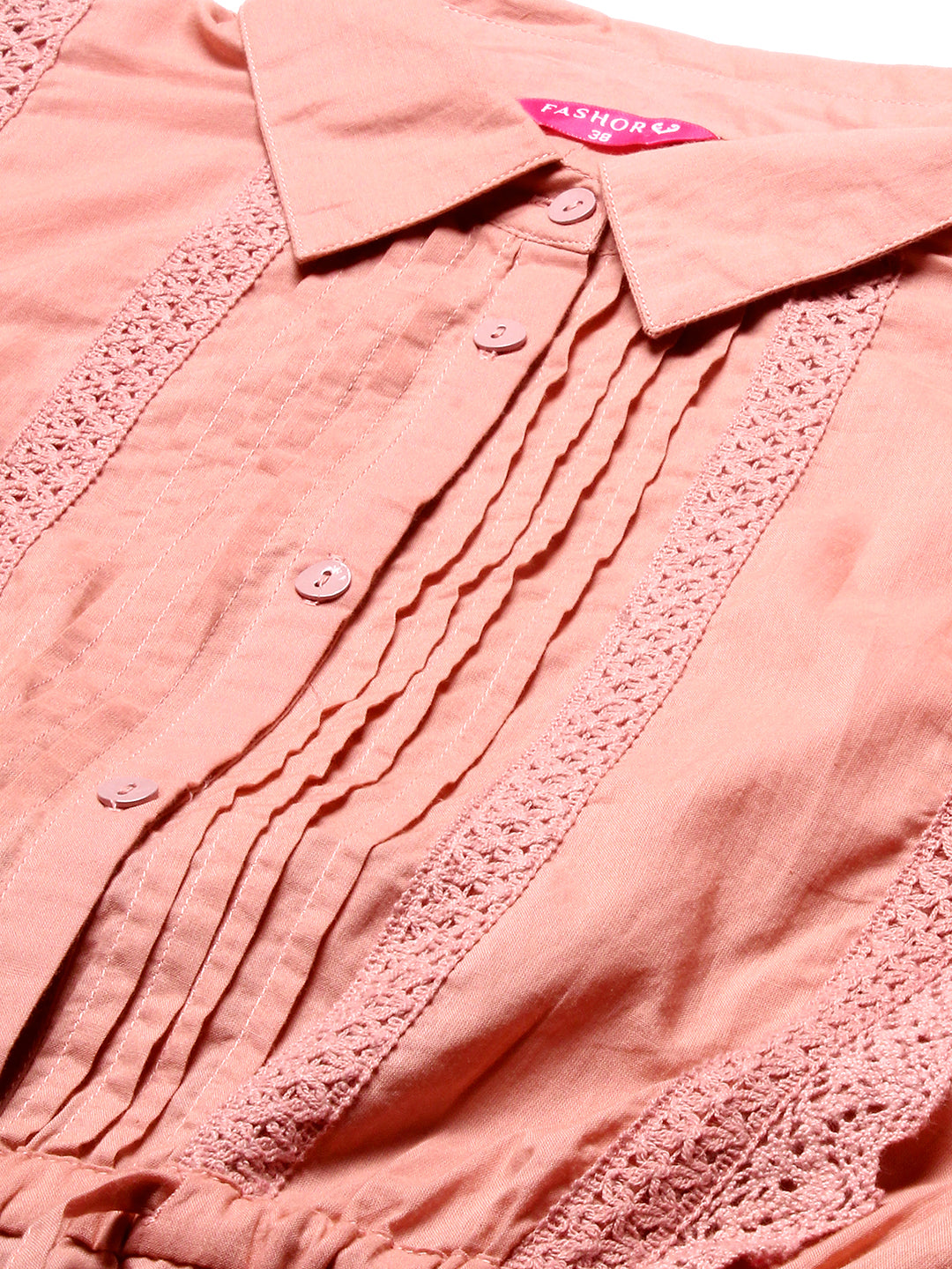 Ethnic Embroidered Co-ords Set - Peach