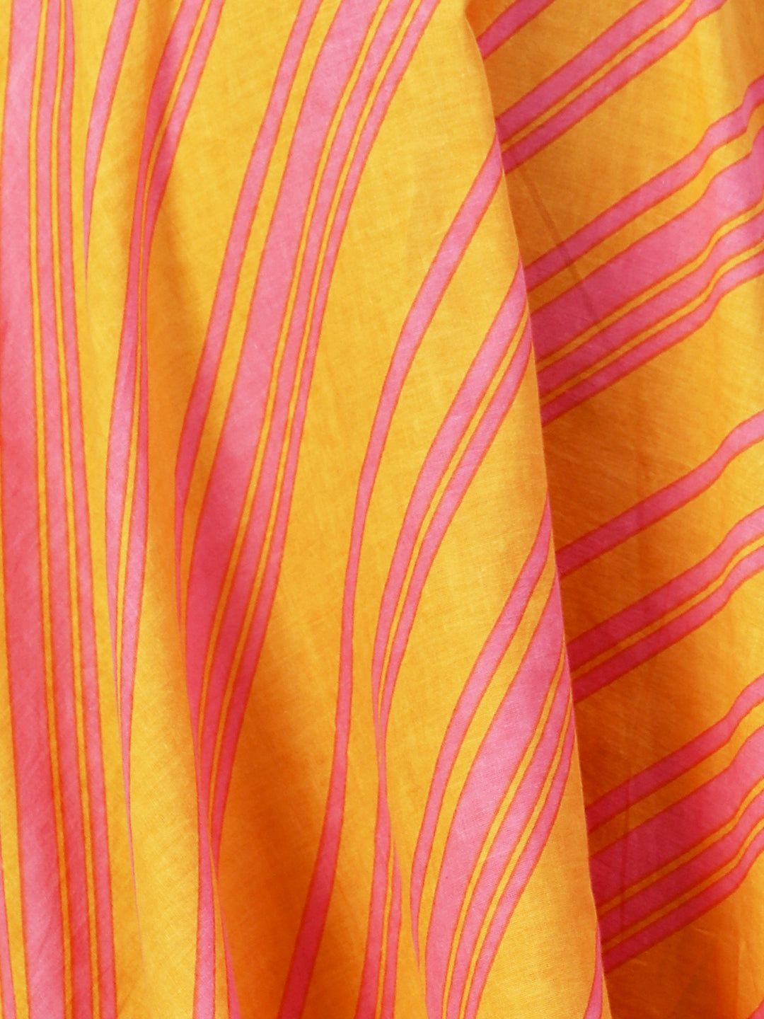 Lehriya Printed Angarakha Style Dress - Mustard