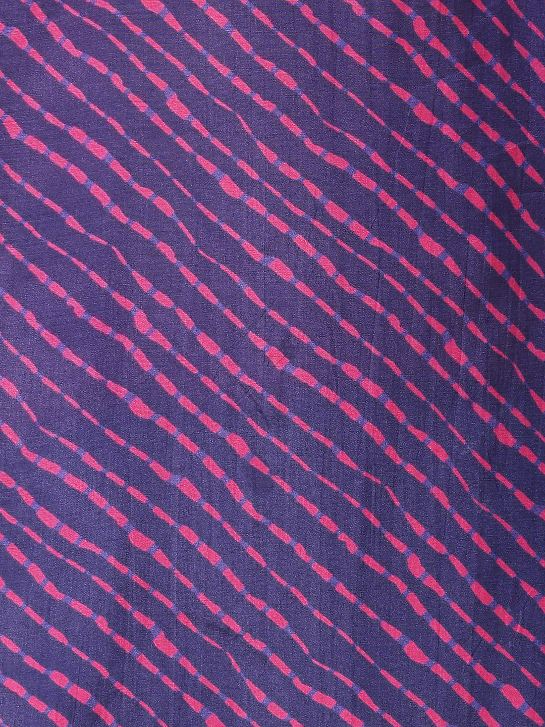 Leheriya Printed & Hand Embroidered Straight Kurta with Pant & Dupatta - Purple