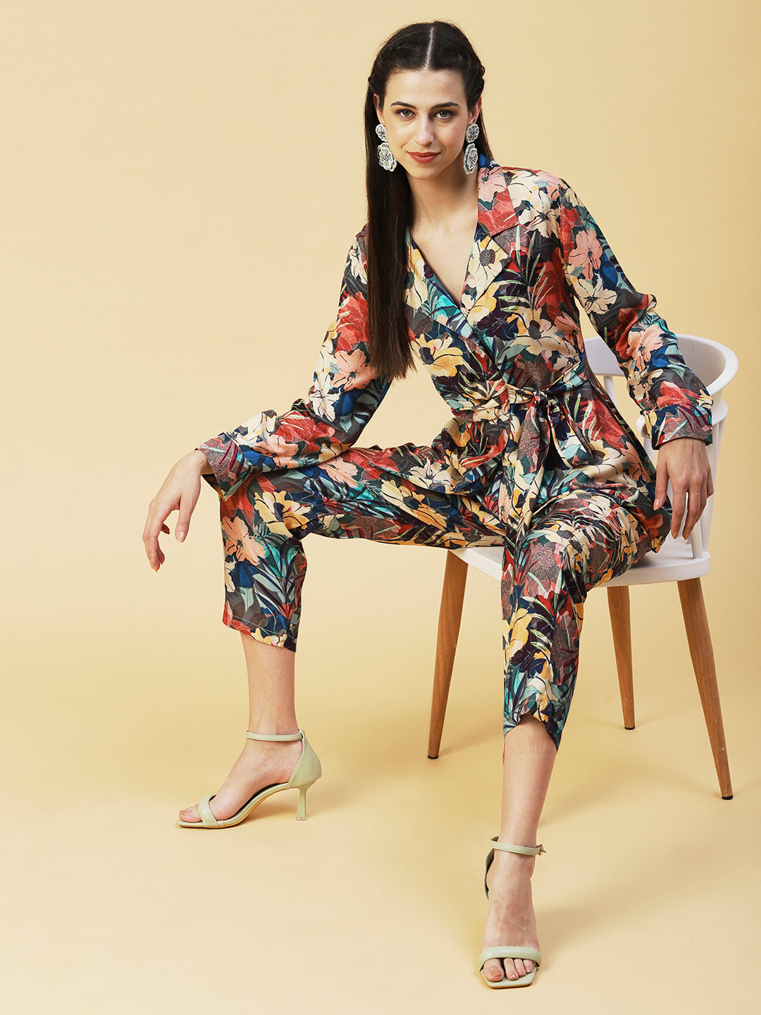 Floral Printed Shirt With Pants Co-ord Set - Multi