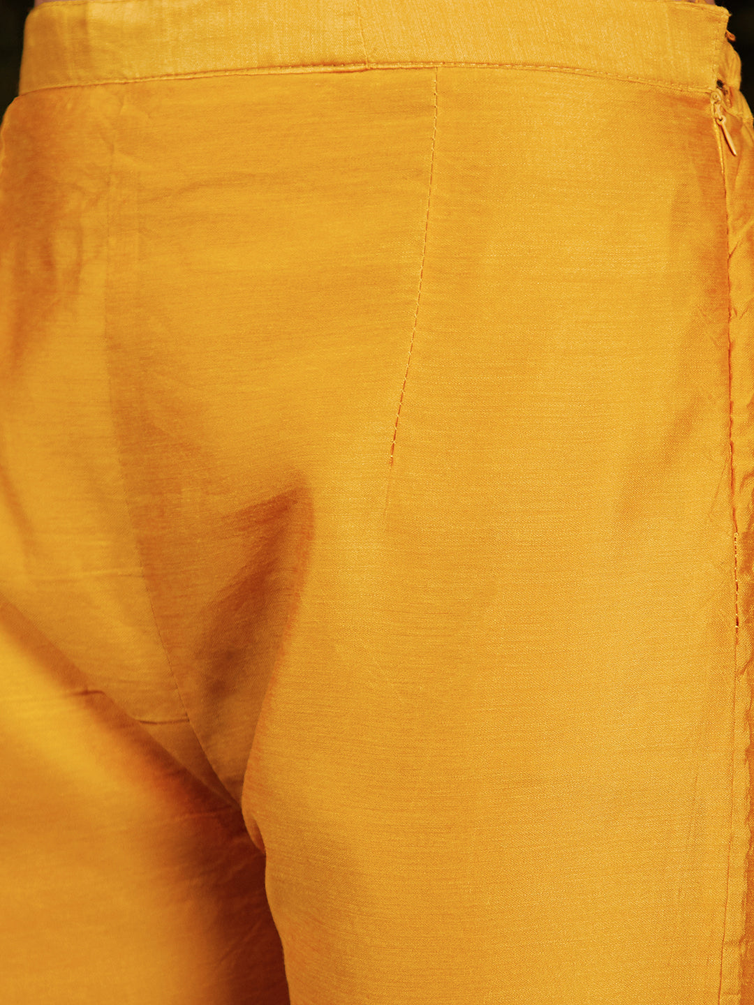 Ethnic Hand Embroidered Straight Kurta with Pants & Dupatta - Yellow