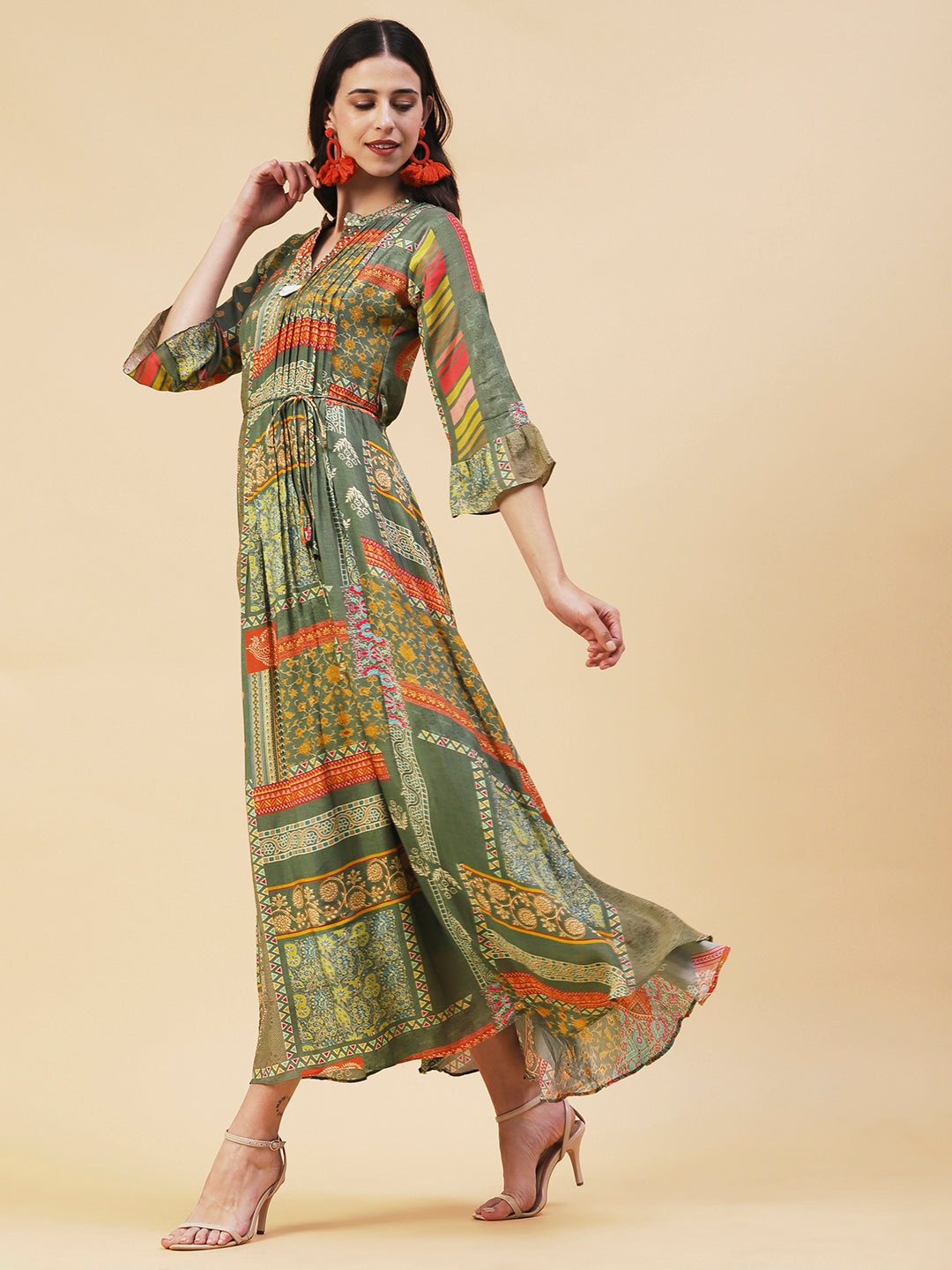 Ethnic print maxi dress Clearance