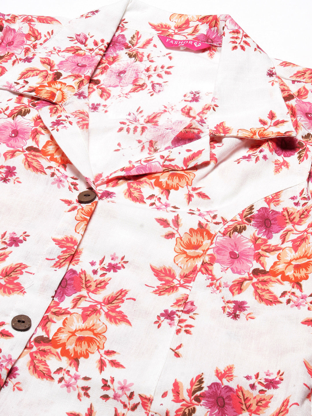 Floral Printed A-Line Midi Dress - Off White