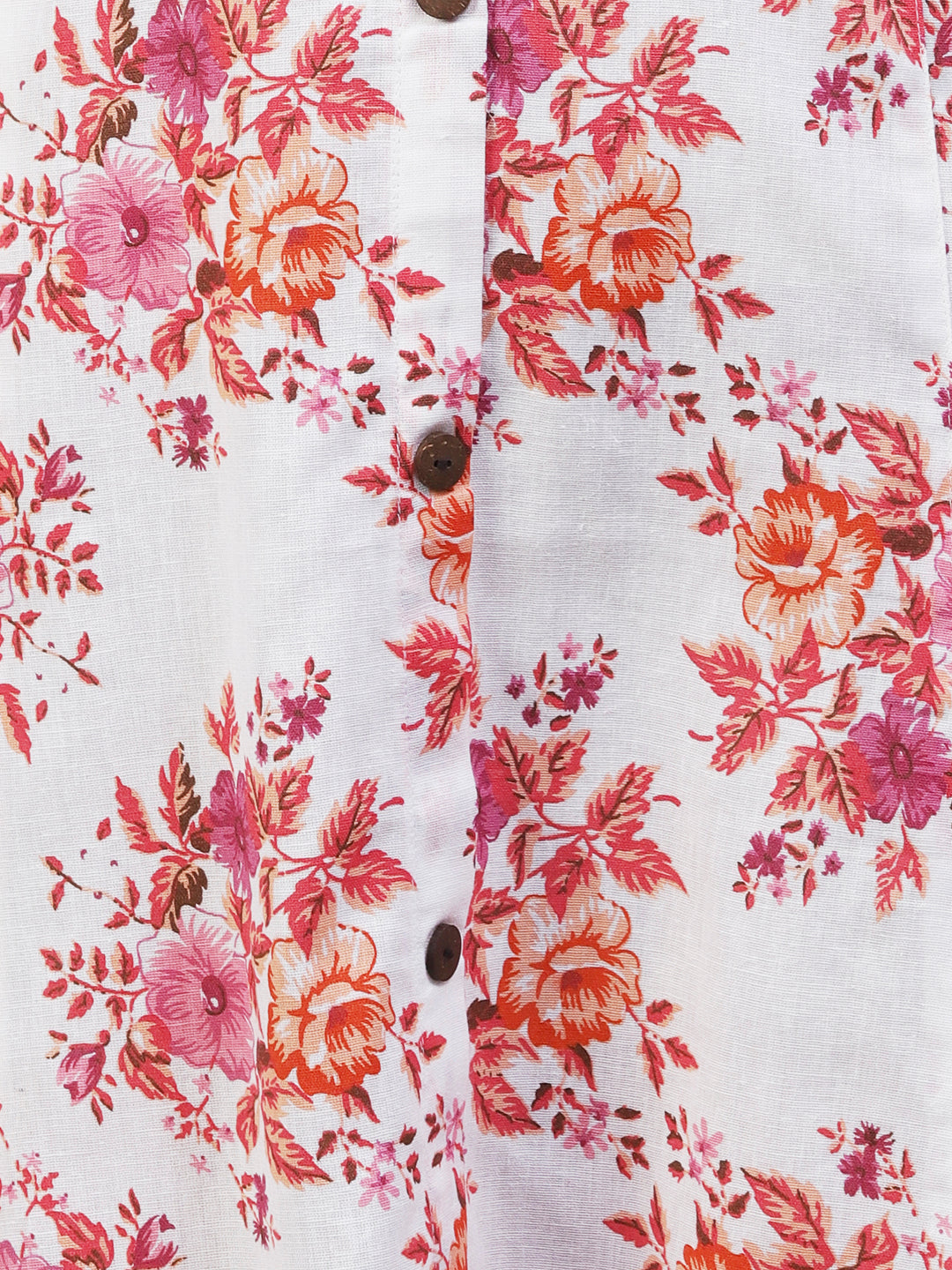 Floral Printed A-Line Midi Dress - Off White