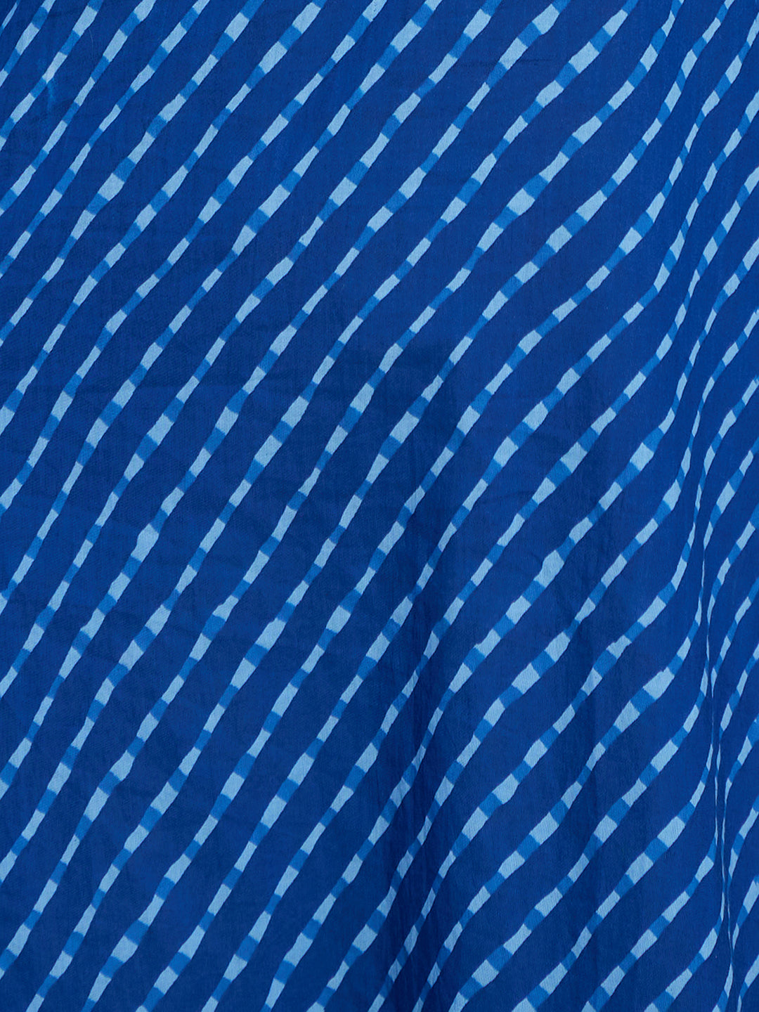 Leheriya Printed & Sequin Embroidered Straight Fit Kurta – Dark Blue