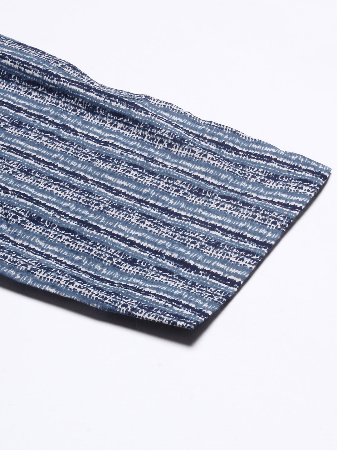 Block & Khari Printed Sequins & Leaf Tikki Embroidered Kurta With Pants - Indigo Blue