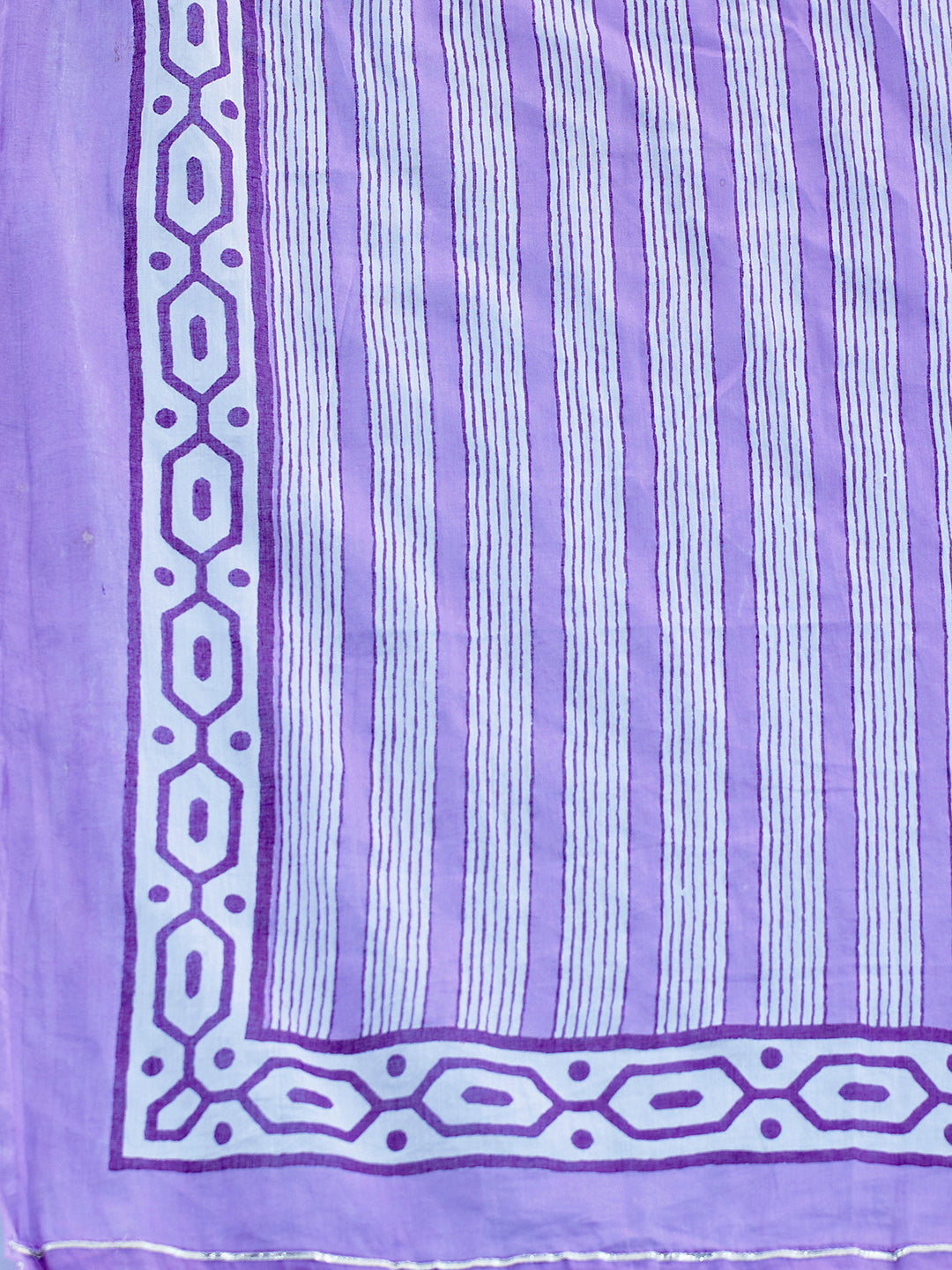 Floral Printed & Embroidered Straight Kurta with Pants and Dupatta - Lavender