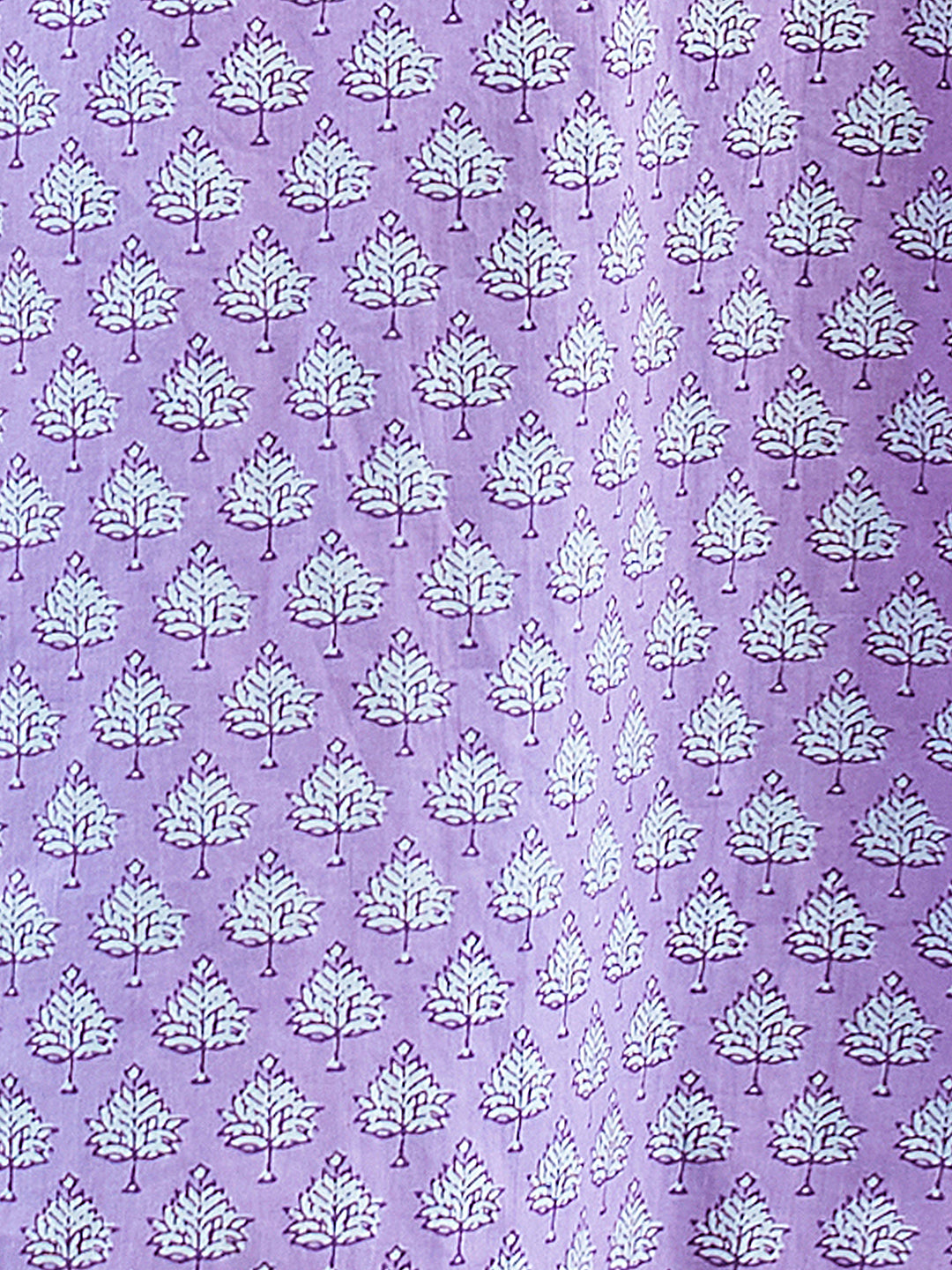 Floral Printed & Embroidered Straight Kurta with Pants and Dupatta - Lavender